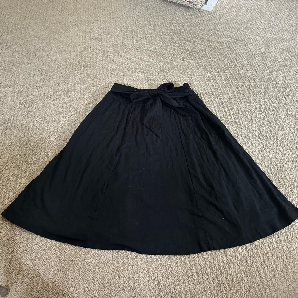 Black midi length Hanna Andersson organic cotton skirt